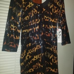 Sparkly sequin tiger dress by Iron Fist